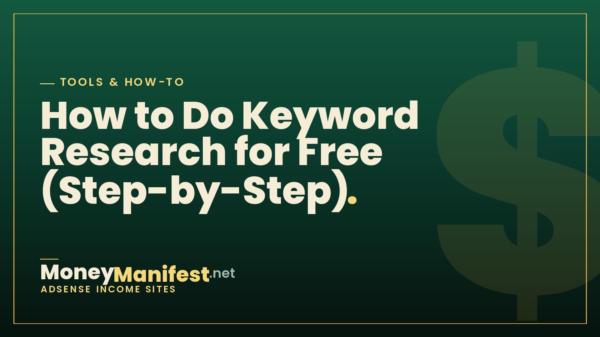 How to Do Keyword Research for Free (Step-by-Step)